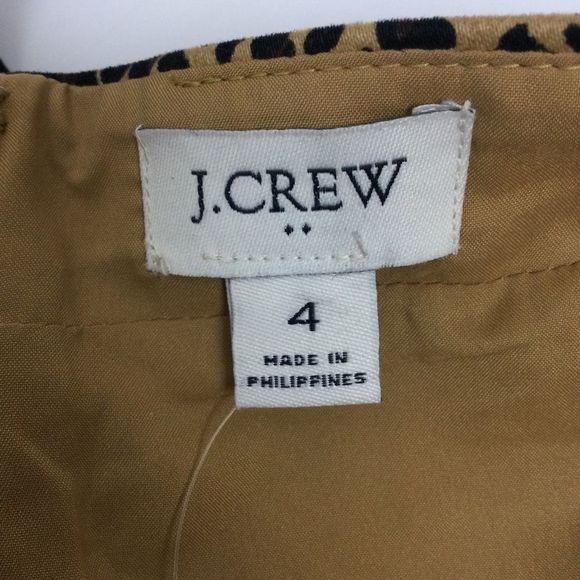 J. Crew Leopard Beige Pencil Skirt, Lined, Career Piece, Size 4 - Picture 3 of 12